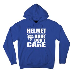 Helmet Hair Dont Care Funny Hockey Player Cute Gift Hoodie