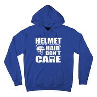 Helmet Hair Dont Care Funny Hockey Player Cute Gift Hoodie