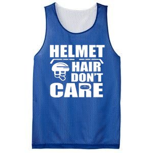 Helmet Hair Dont Care Funny Hockey Player Cute Gift Mesh Reversible Basketball Jersey Tank