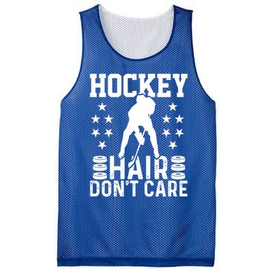 Hockey Hair Don't Care Ice Hockey Player Gift Mesh Reversible Basketball Jersey Tank