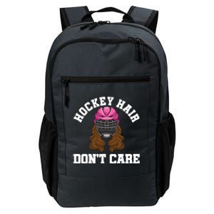 Hockey Hair Dont Care Ice Hockey Player Apprarel And More Gift Daily Commute Backpack