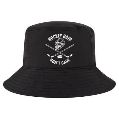 Hockey Hair Dont Care Cute Messy Hair Player Gift Cool Comfort Performance Bucket Hat