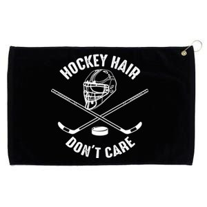 Hockey Hair Dont Care Cute Messy Hair Player Gift Grommeted Golf Towel