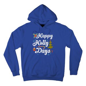 Happy Holly Days Merry Christmas Matching Family Pajamas Great Gift Hoodie