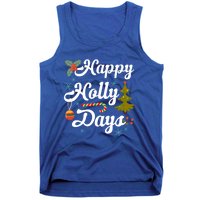 Happy Holly Days Merry Christmas Matching Family Pajamas Great Gift Tank Top