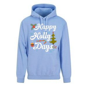 Happy Holly Days Merry Christmas Matching Family Pajamas Great Gift Unisex Surf Hoodie