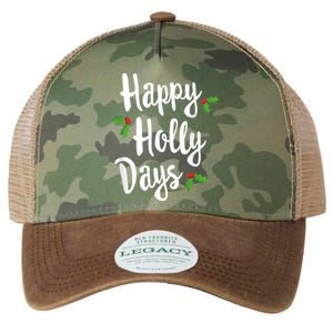 Happy Holly Days Festive Xmas Christmas Matching Family Legacy Tie Dye Trucker Hat