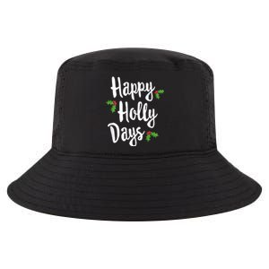 Happy Holly Days Festive Xmas Christmas Matching Family Cool Comfort Performance Bucket Hat