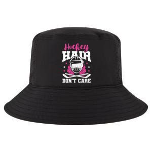 Hockey Hair DonT Care Funny Ice Hockey Player Coach Graphic Gift Cool Comfort Performance Bucket Hat