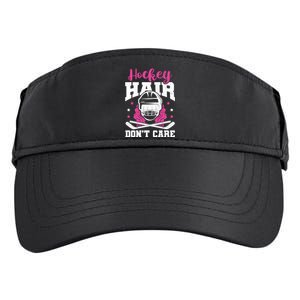 Hockey Hair DonT Care Funny Ice Hockey Player Coach Graphic Gift Adult Drive Performance Visor