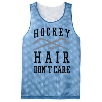 Hockey Hair DonT Care Funny Ice Puck Stick Player Funny Gift Mesh Reversible Basketball Jersey Tank