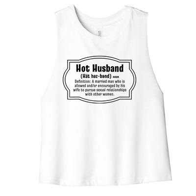 Hot Husband Definition Women's Racerback Cropped Tank