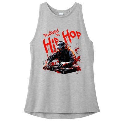 Hip Hop Dj 50th Anniversary Ladies PosiCharge Tri-Blend Wicking Tank