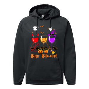 Happy Hallowine Drinking Scary Ghost Boo Pumpkin Halloween Performance Fleece Hoodie