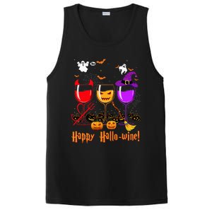 Happy Hallowine Drinking Scary Ghost Boo Pumpkin Halloween PosiCharge Competitor Tank