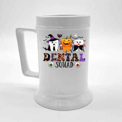 Happy Halloween Dental Squad Dental Pupmkin Spooky Funny Gift Beer Stein