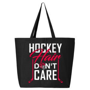 Hockey Hair Dont Care Funny Goalie Ice Sport Gift 25L Jumbo Tote