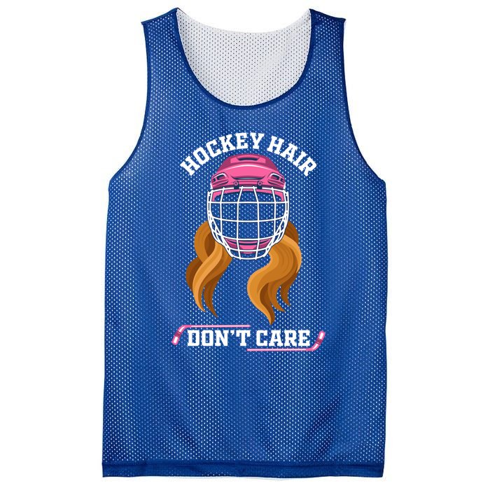 Hockey Hair DonT Care Funny Ice Hockey Gift Mesh Reversible Basketball Jersey Tank