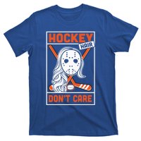 Hockey Hair Dont Care Ice Hockey Vintage Gift Great Gift T-Shirt