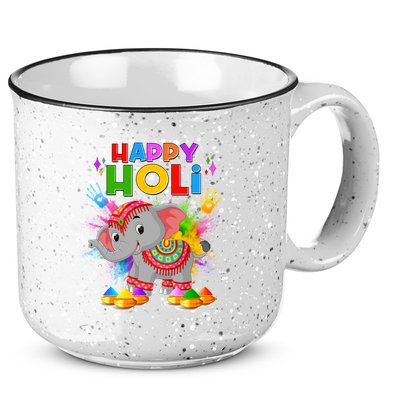 Happy Holi Elephant Celebrating Hindu Holiday 15oz Campfire Ceramic Mug