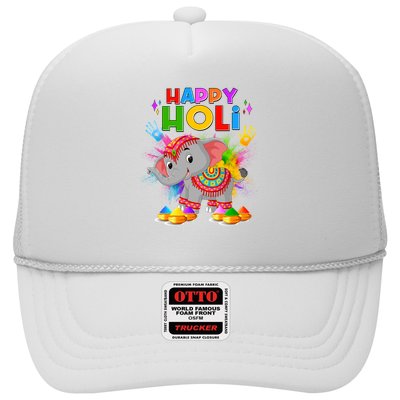 Happy Holi Elephant Celebrating Hindu Holiday Trucker Hat