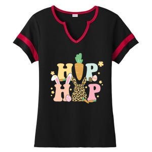 Hip Hop Easter Bunny Festive Spring Ladies Halftime Notch Neck Tee