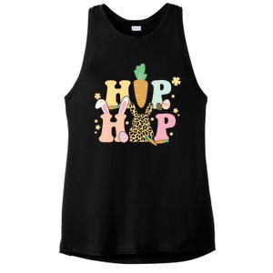 Hip Hop Easter Bunny Festive Spring Ladies PosiCharge Tri-Blend Wicking Tank