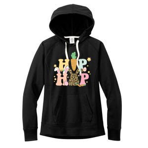 Hip Hop Easter Bunny Festive Spring Women's Fleece Hoodie