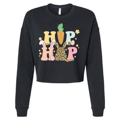 Hip Hop Easter Bunny Festive Spring Cropped Pullover Crew