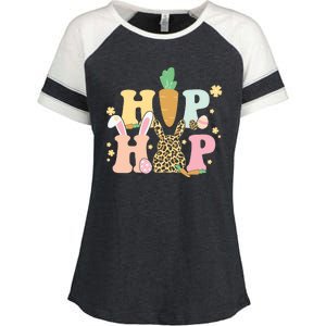 Hip Hop Easter Bunny Festive Spring Enza Ladies Jersey Colorblock Tee