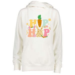 Hip Hop Easter Bunny Festive Spring Womens Funnel Neck Pullover Hood