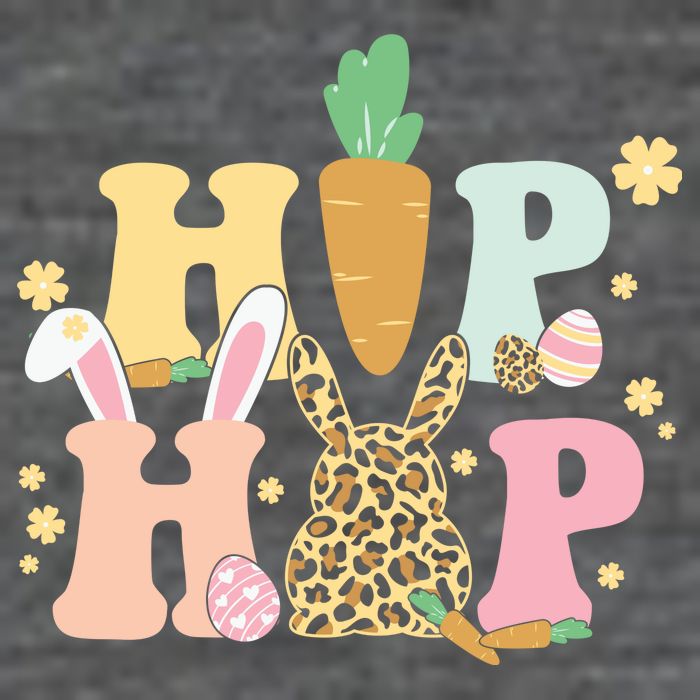 Hip Hop Easter Bunny Festive Spring 7 Panel Mesh Trucker Snapback Hat