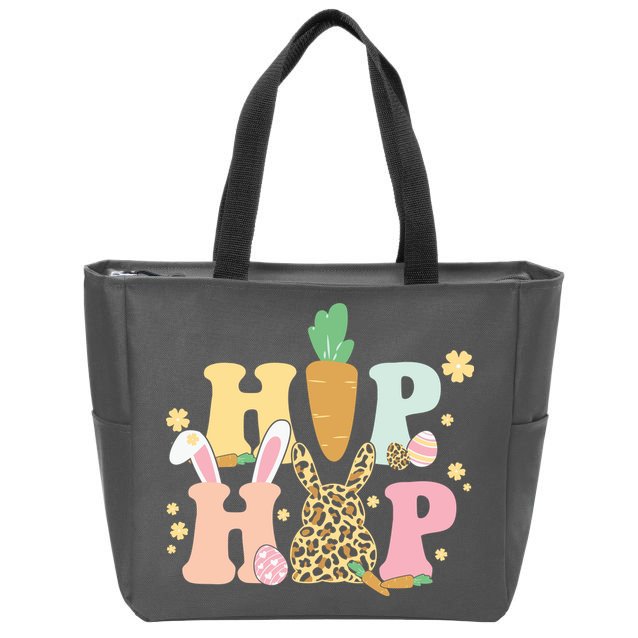 Hip Hop Easter Bunny Festive Spring Zip Tote Bag