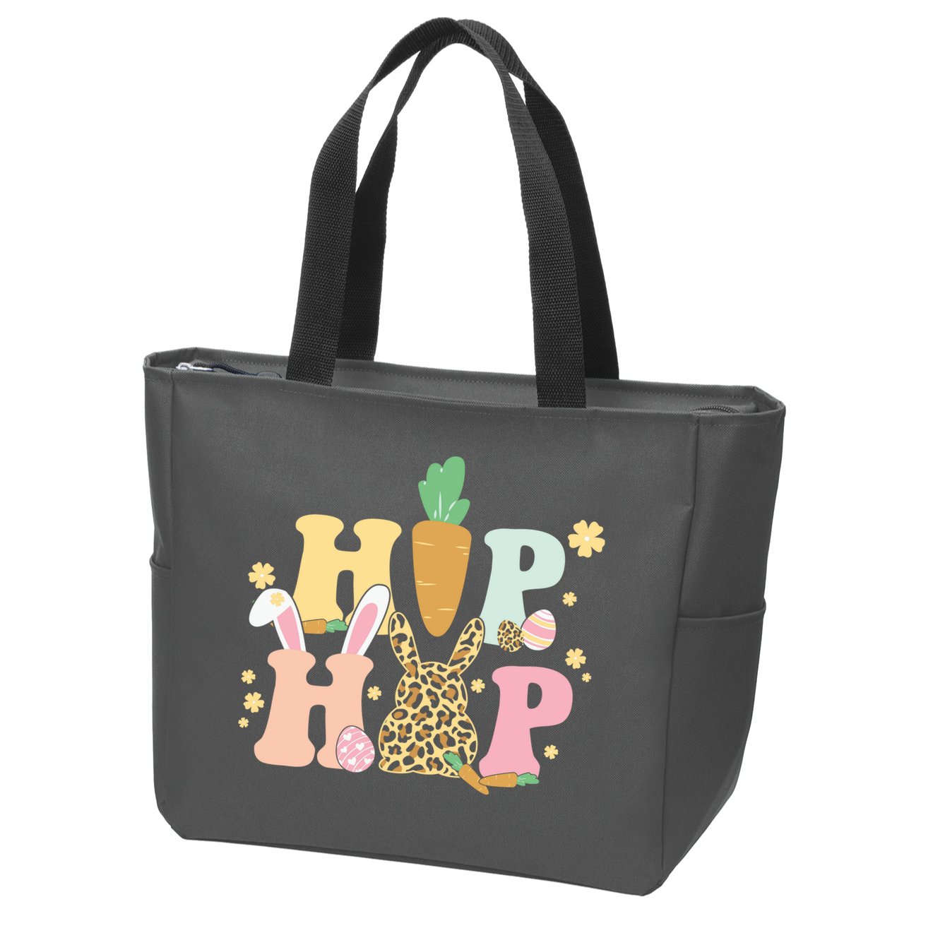 Hip Hop Easter Bunny Festive Spring Zip Tote Bag