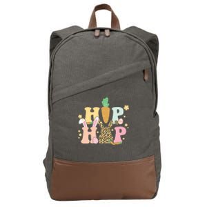 Hip Hop Easter Bunny Festive Spring Cotton Canvas Backpack