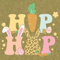Hip Hop Easter Bunny Festive Spring Garment-Dyed Women's Muscle Tee