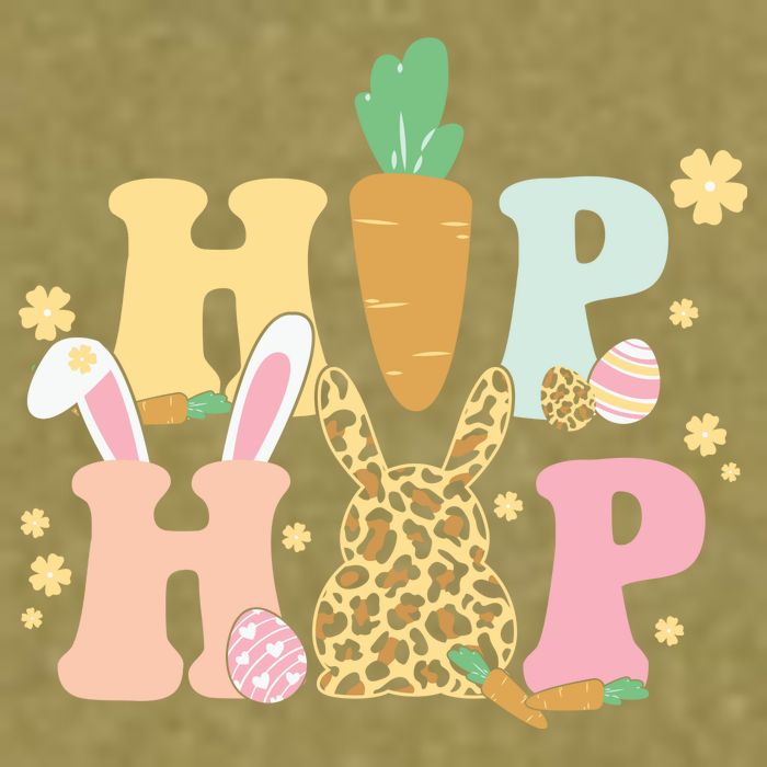 Hip Hop Easter Bunny Festive Spring Garment-Dyed Women's Muscle Tee
