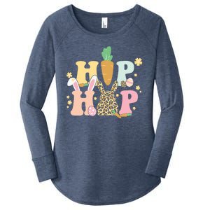 Hip Hop Easter Bunny Festive Spring Women's Perfect Tri Tunic Long Sleeve Shirt