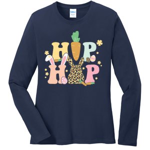 Hip Hop Easter Bunny Festive Spring Ladies Long Sleeve Shirt