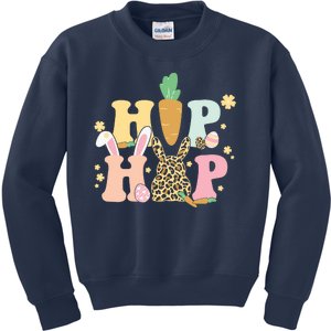 Hip Hop Easter Bunny Festive Spring Kids Sweatshirt