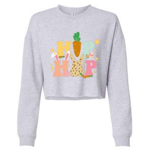 Hip Hop Easter Bunny Festive Spring Cropped Pullover Crew