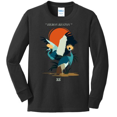 Heron Kids Long Sleeve Shirt