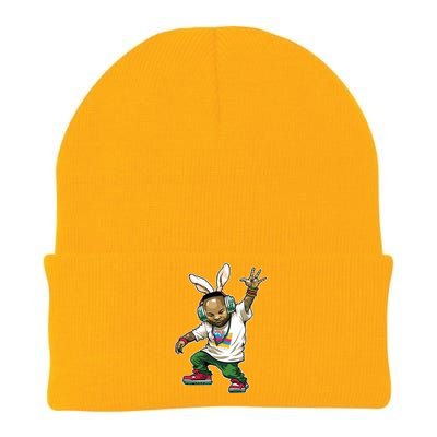 Hip Hop Easter Bunny Face Knit Cap Winter Beanie