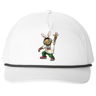 Hip Hop Easter Bunny Face Snapback Five-Panel Rope Hat