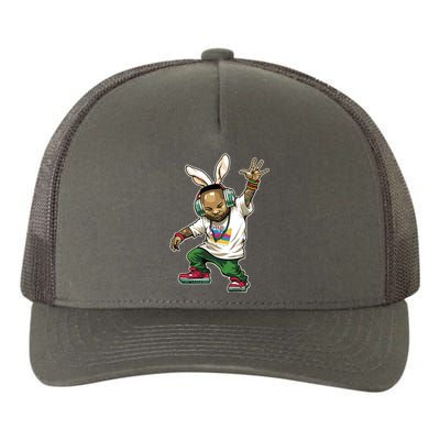 Hip Hop Easter Bunny Face Yupoong Adult 5-Panel Trucker Hat