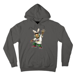 Hip Hop Easter Bunny Face Hoodie