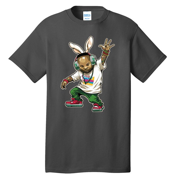 Hip Hop Easter Bunny Face Tall T-Shirt