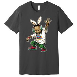 Hip Hop Easter Bunny Face Premium T-Shirt