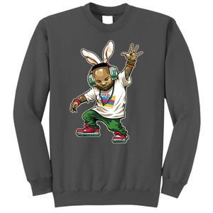 Hip Hop Easter Bunny Face Tall Sweatshirt