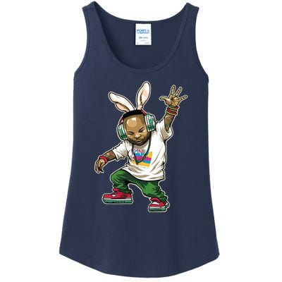 Hip Hop Easter Bunny Face Ladies Essential Tank